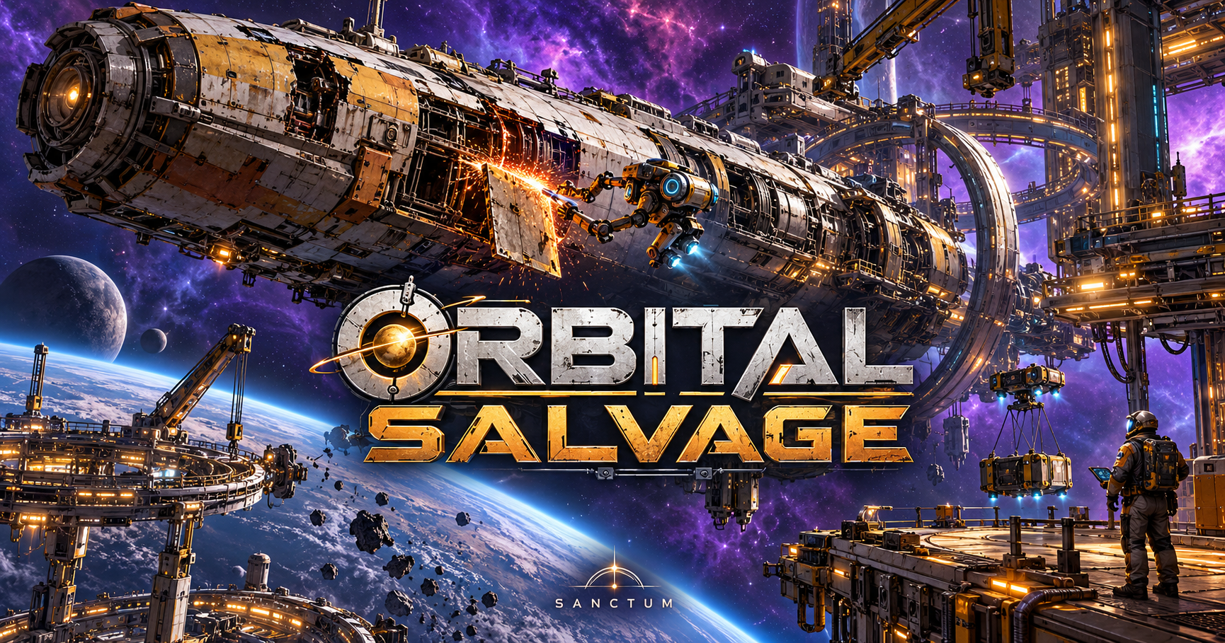 Orbital Salvage – Bergungsdrohnen an einer orbitalen Werft